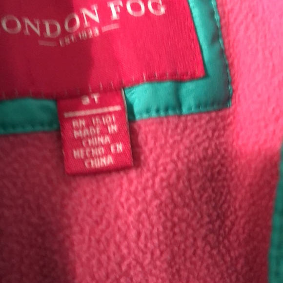Size 3T teal and pink coat - Picture 2 of 3